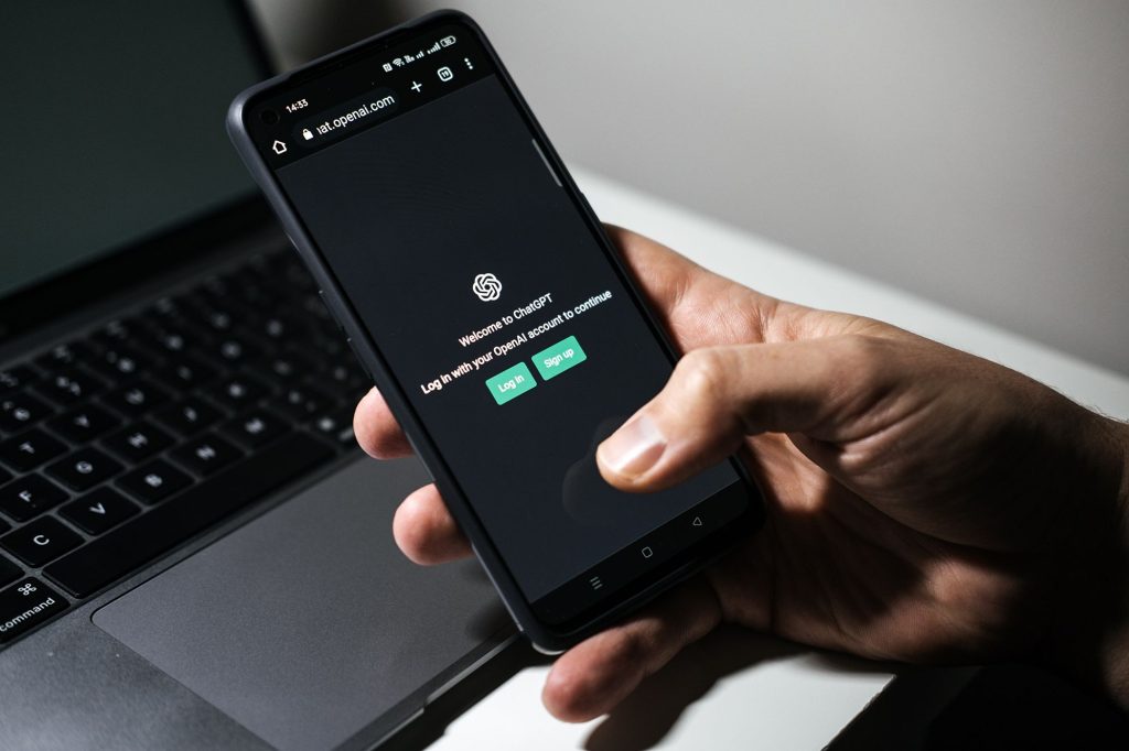 ChatGPT application user menu