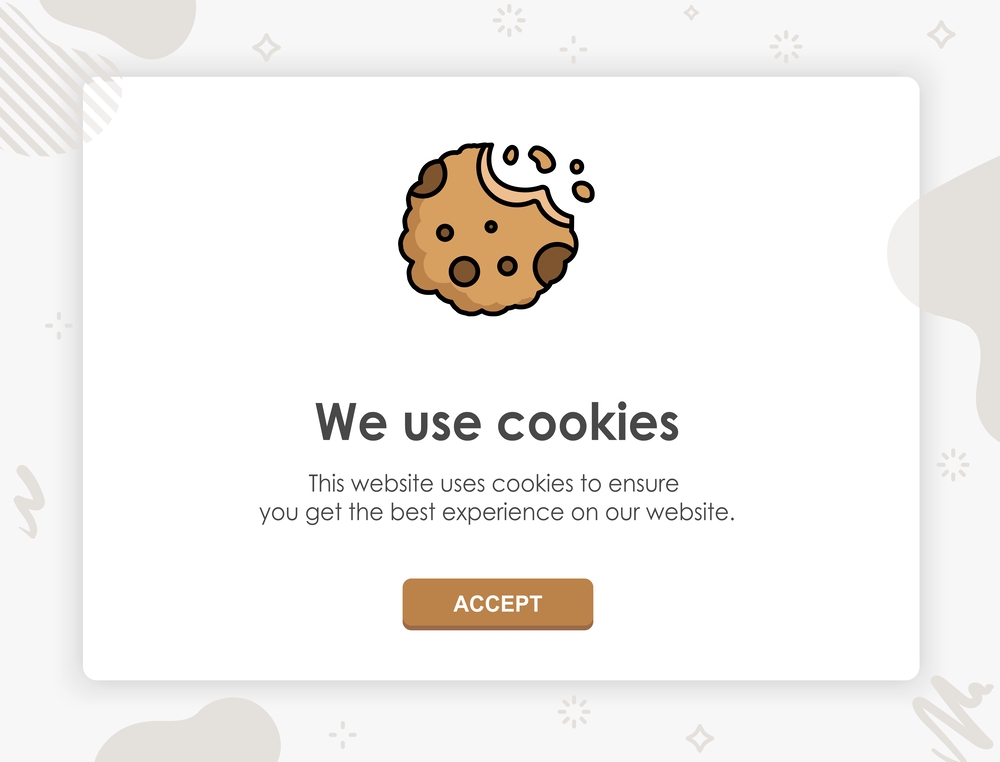 Option to accept cookies on website to enable data storage and personalised marketing. 

