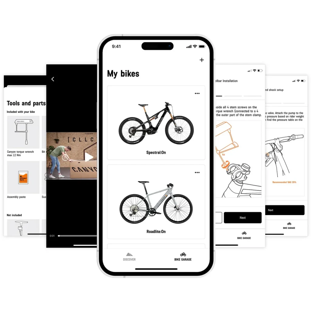 source : https://www.bikeradar.com/news/canyon-app
Application en ligne Canyon
