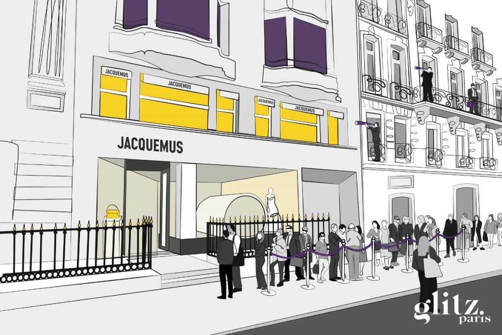 The success of the Jacquemus boutique on Paris's Avenue Montaigne has drawn attention from luxury giants. © Studio Pachamama Source : https://www.glitz.paris/en/houses/2023/06/08/luxury-heavyweights-jockey-for-position-with-jacquemus,109991972-evg