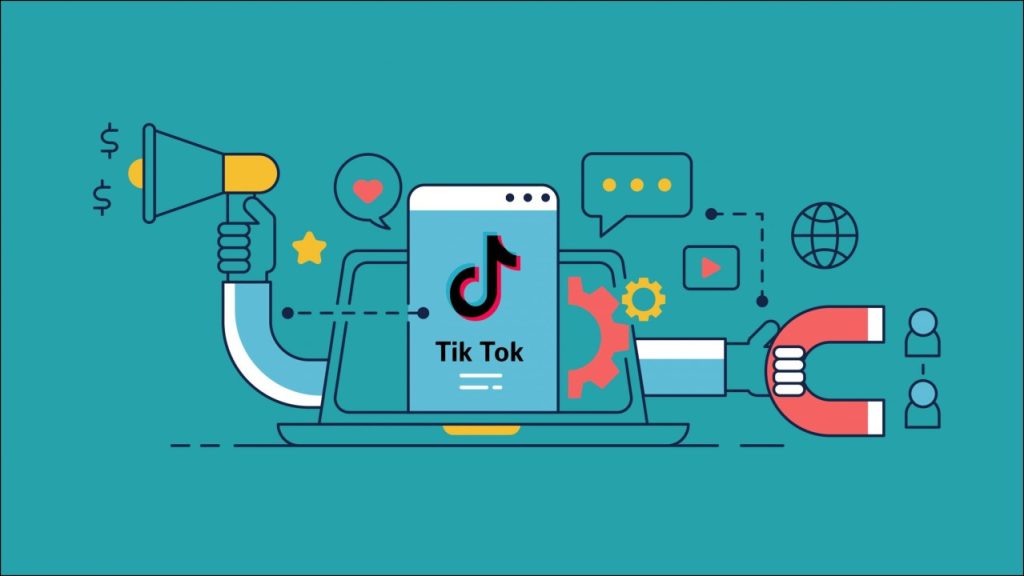 Image de marketing numérique illustrant TikTok comme plateforme centrale