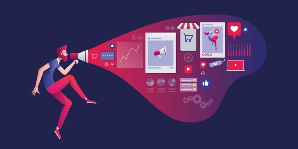 Représentation visuelle générale du marketing d'influence B2B.