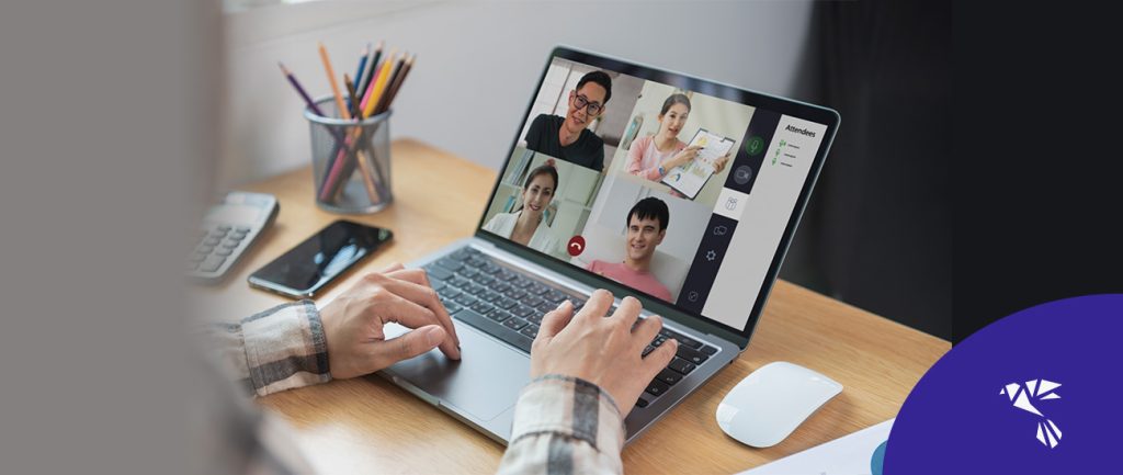 Image showing how people work collaboratively in remote work mode