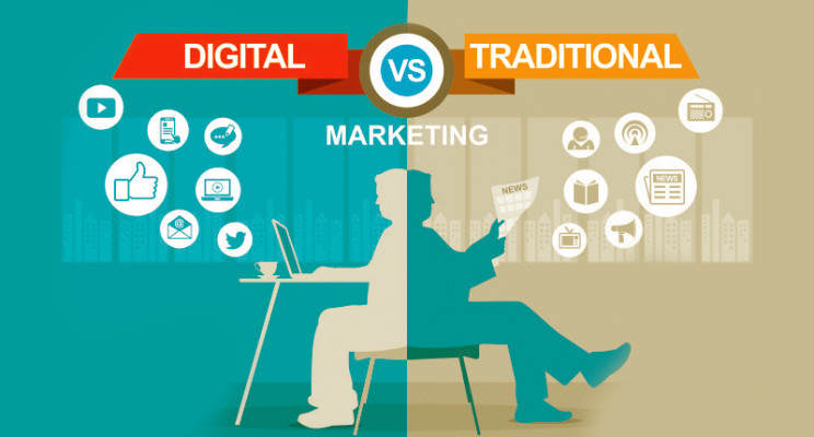 Comparison between social media and traditional marketing strategies