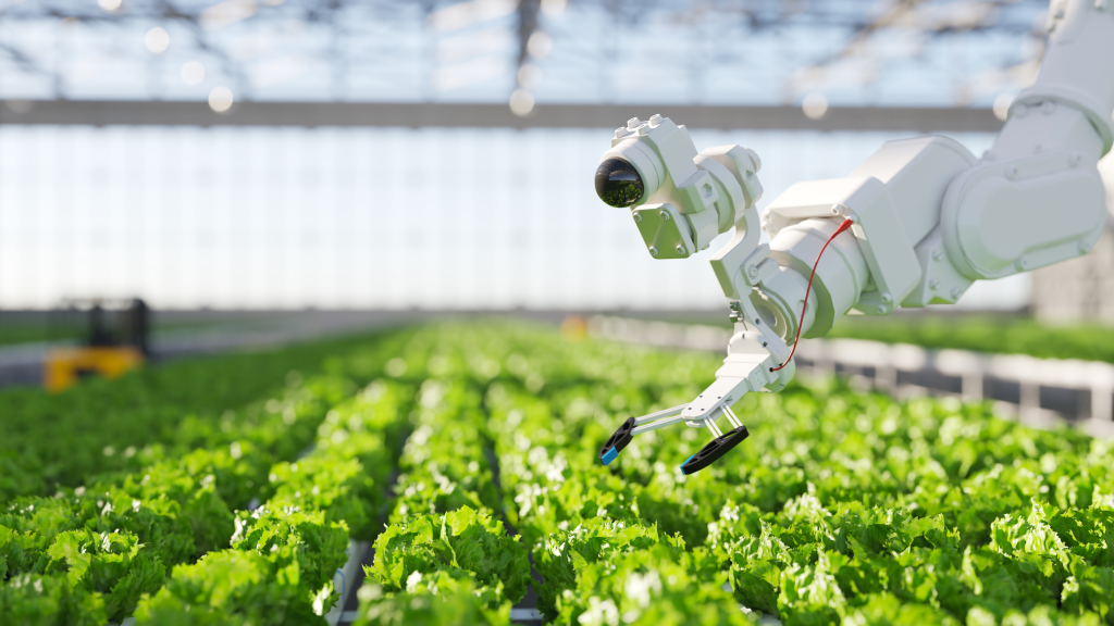 Impact environnemental des robots IA en agriculture. 