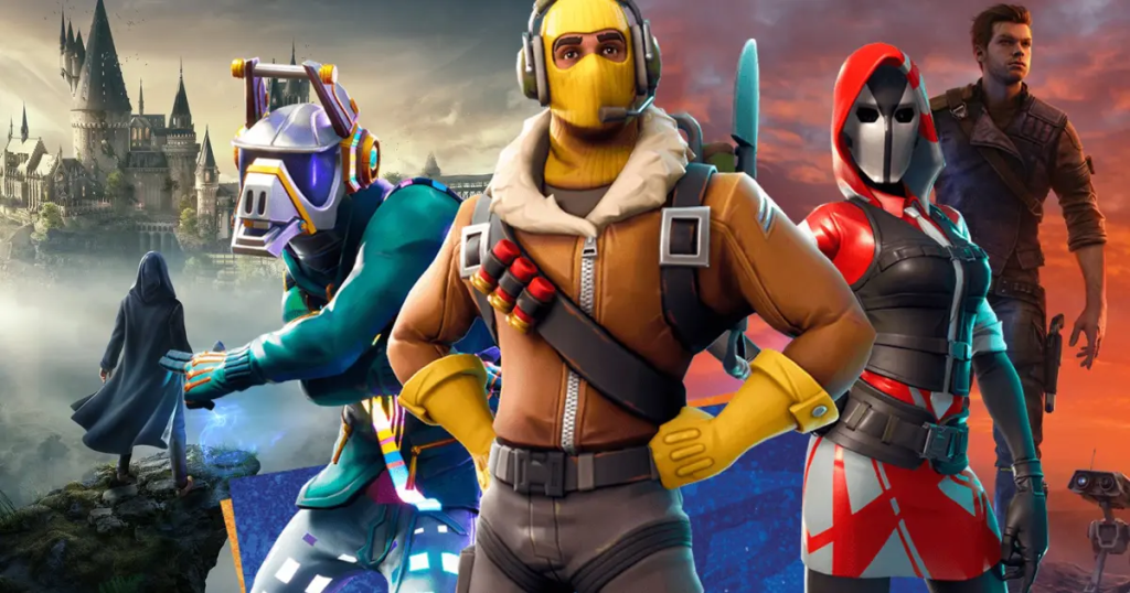 Jeu vidéo, jeux vidéos fortnite, hogwarts legacy, star wars