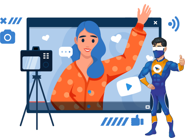 Influenceurs qui se filment pour faire de la création de contenu