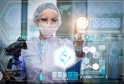 Healthcare worker using technology (Digital marketing)
From : https://mila.quebec/en/news/taking-part-in-the-ai-healthcare-revolution