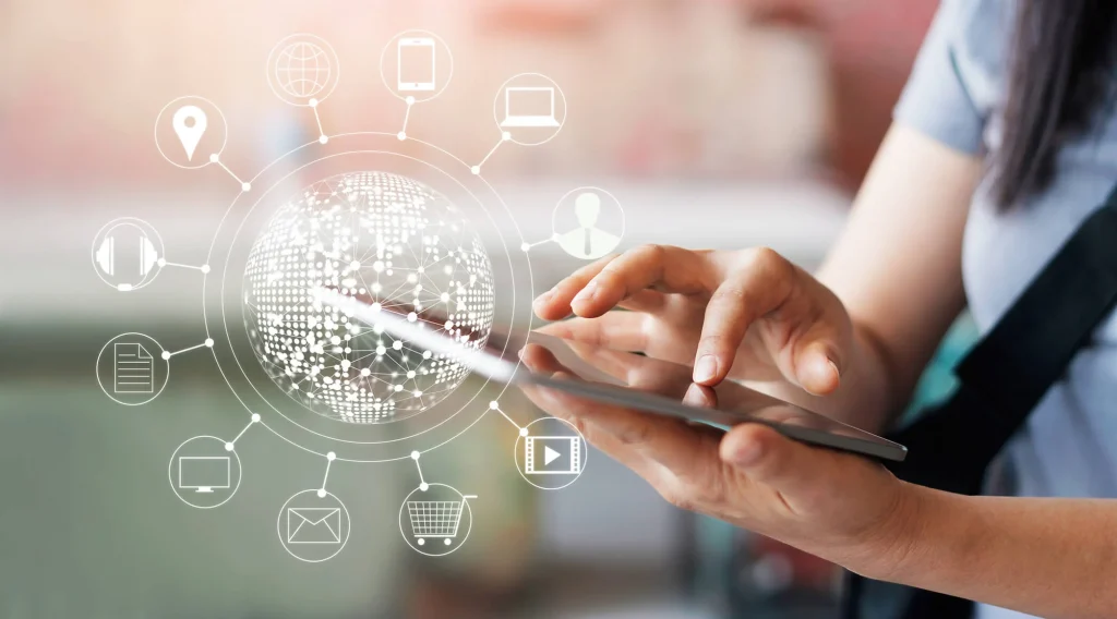 A phone showing different applications of AI-personalization