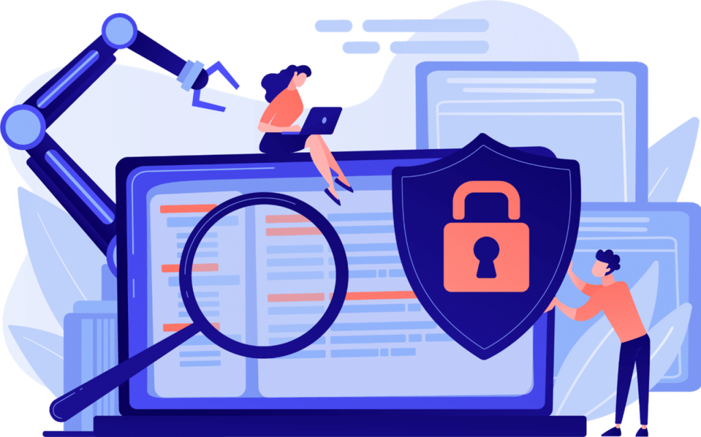 Image illustrant la cybersécurité en ligne.