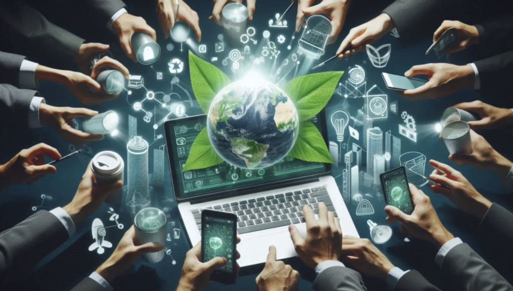 green digital marketing efforts in business practices emphasizing technology-driven for a greener future