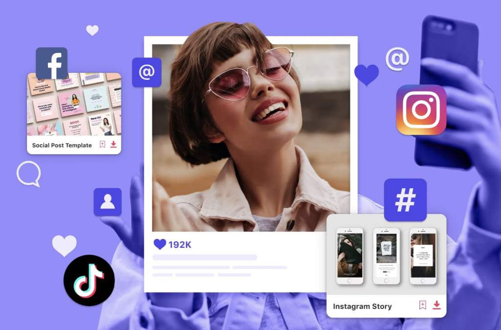 Influencer on multiple social media plateforme