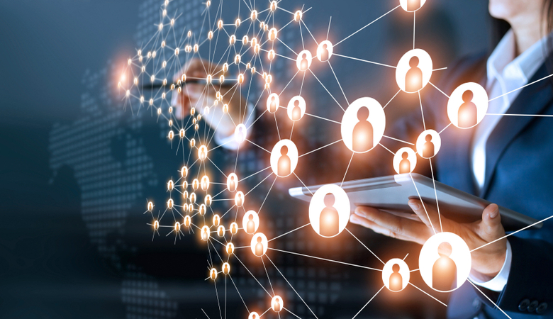 Network of personalized profiles segmented with AI Marketing