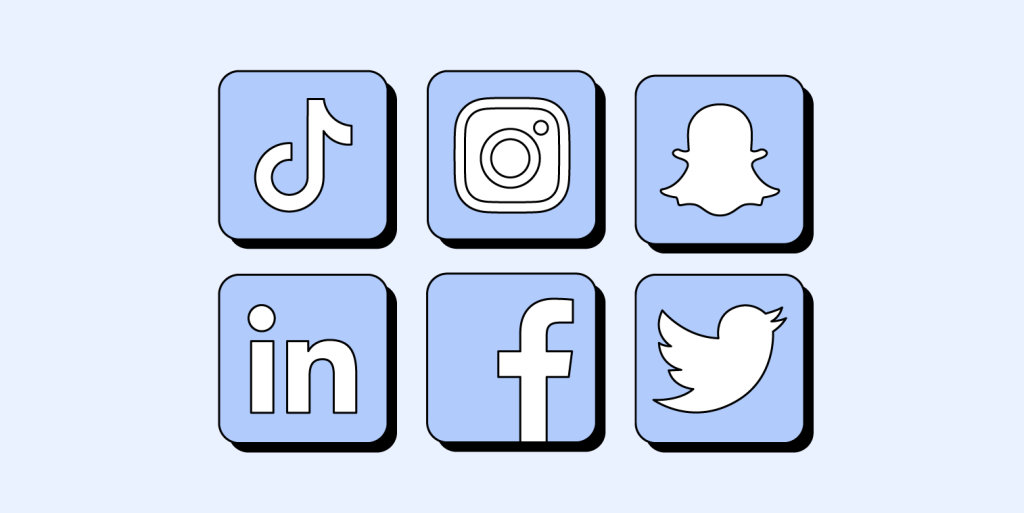 Les réseaux sociaux dont TikTok, Instagram, Snapchat, LinkedIn, Facebook et X que les influenceurs utilisent pour leur création de contenu