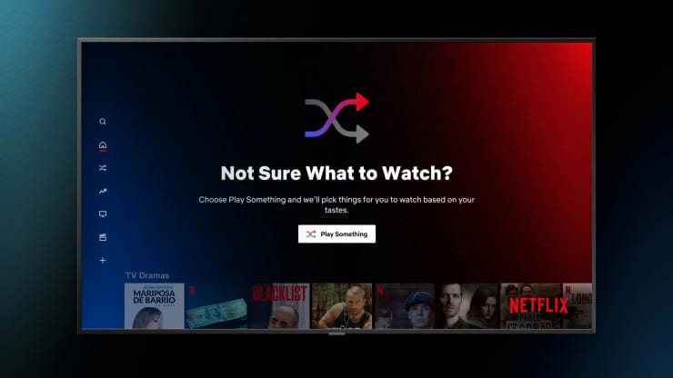 Background with a TV screening Netflix and Not Sure What to Watch