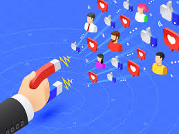 Backround showing attraction and engagement on social media