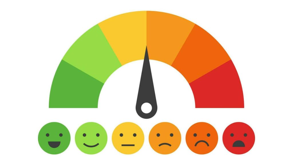 échelle de satisfaction, parfois utilisée pour évaluer notre expérience client
