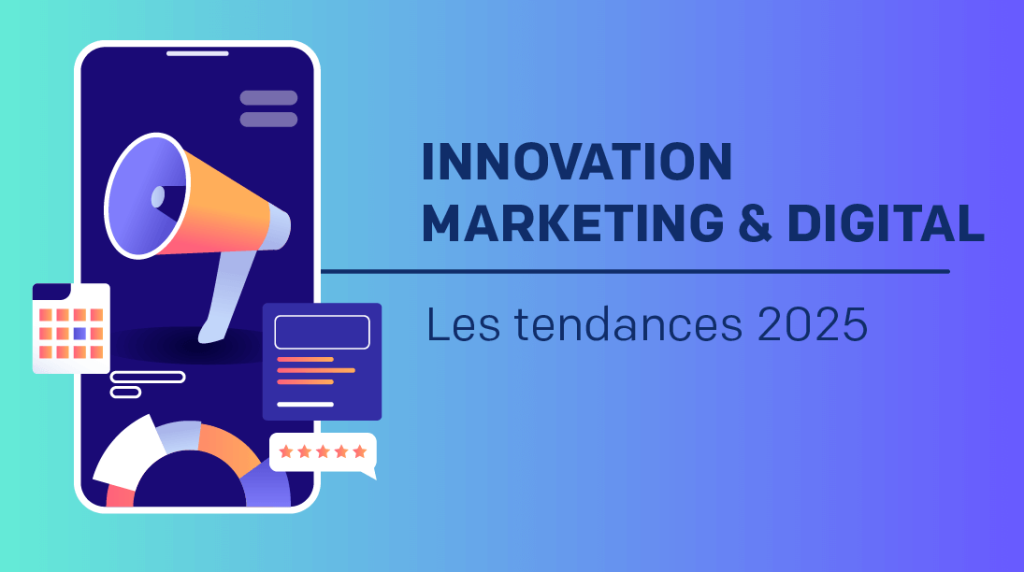 La photo met en avant l'innovation marketing et les tendances des réseaux sociaux en 2025.