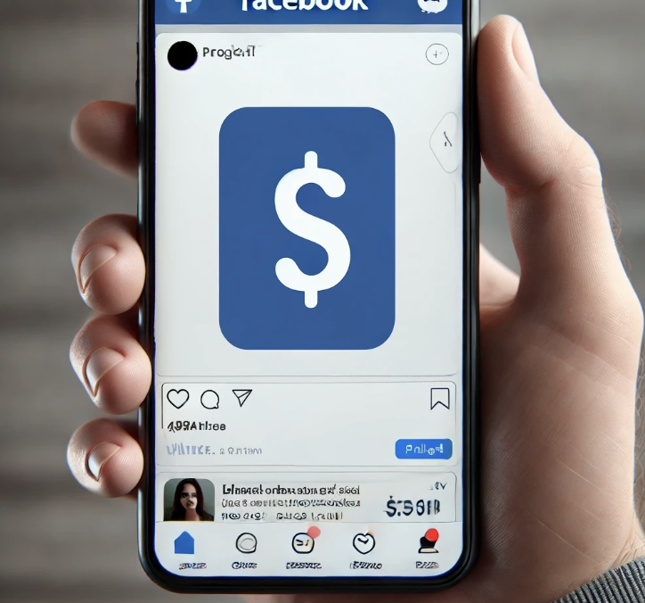 Native advertising displayed in a smartphone social media feed