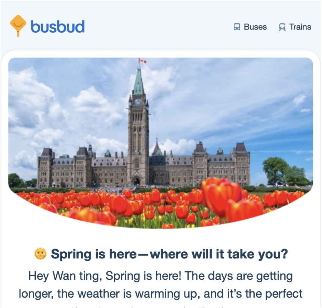 an example for personalization of email marketing.