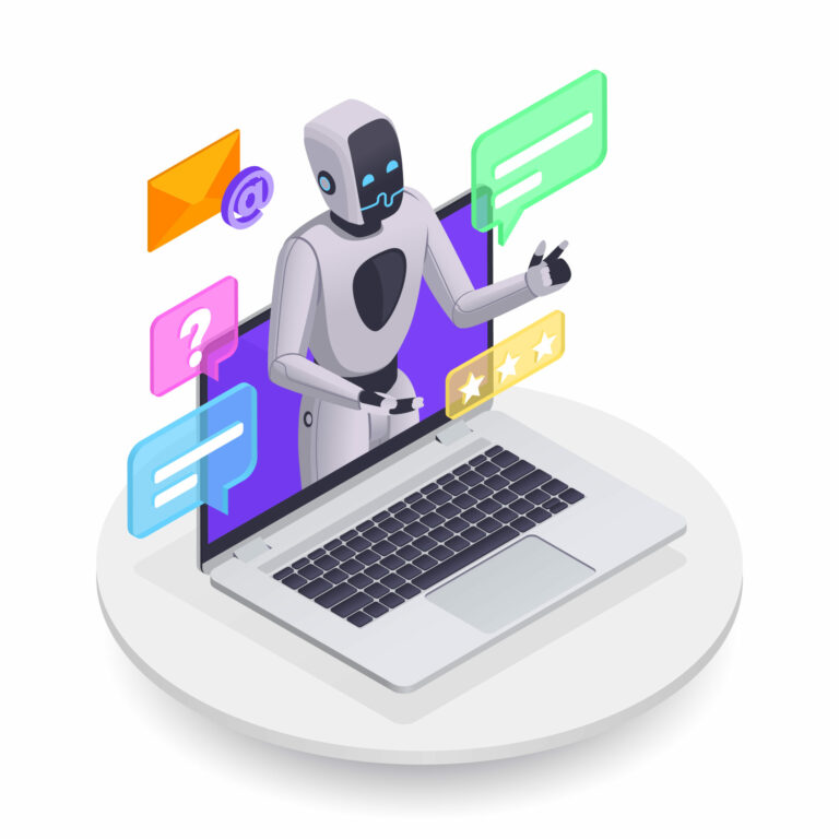Chatbot IA sur ordinateur pour le marketing digital
