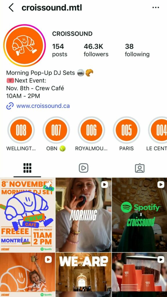 Compte Instagram Croissound
