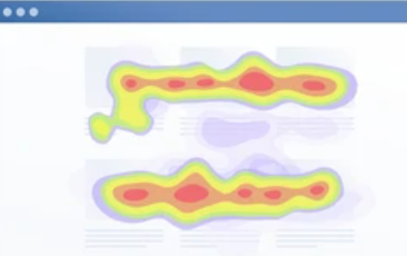 carte de chaleur (heatmap) en expérience utilisateur (ux) qui illustre les endroits où il y a le plus de clics