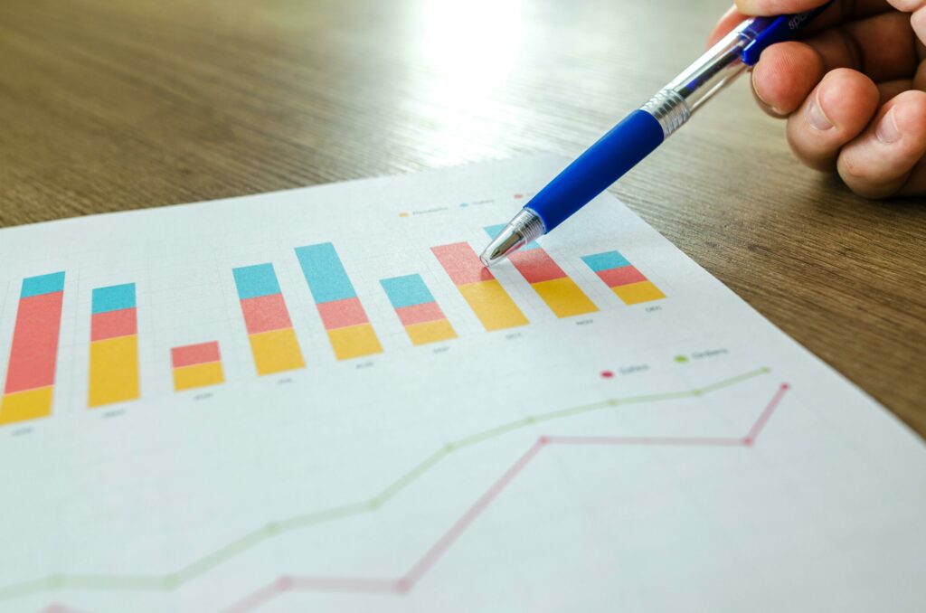 Graphique de performance en marketing RH l’analyse SEO d’une entreprise