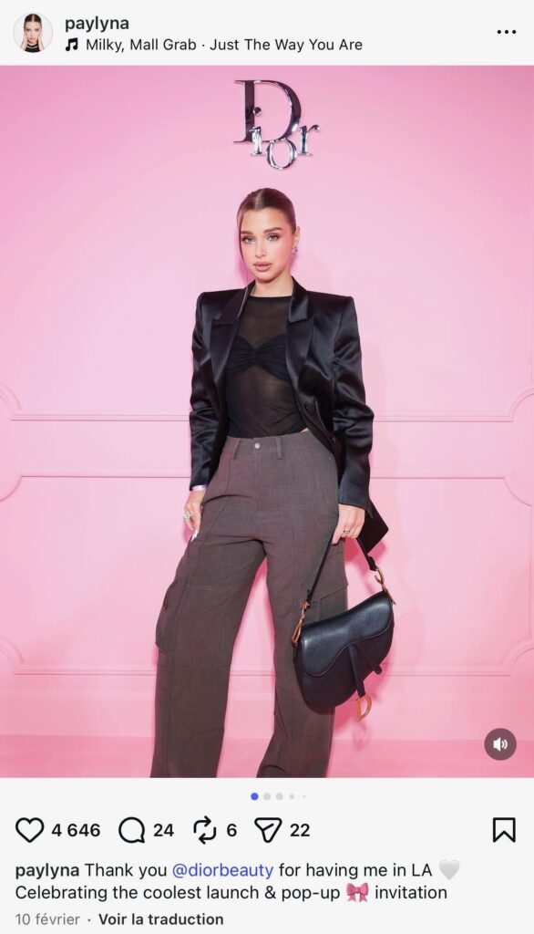 Paylyna at Dior Beauty press trip in Los Angeles promoting new fragrance launch