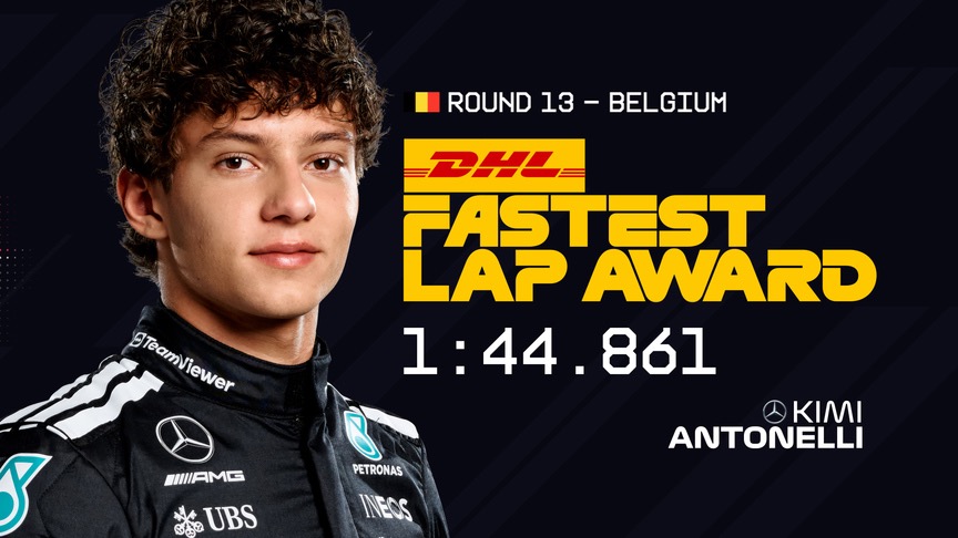 DHL Fastest Lap Award Visual in Formula 1