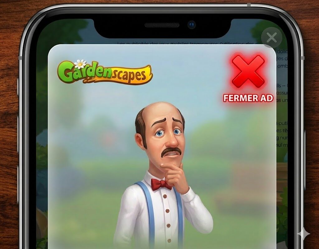 faux bouton de fermeture dark patterns