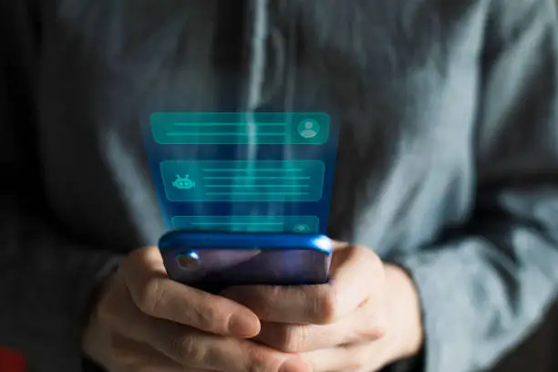 AI consumer trust chatbot interaction in digital marketing on smartphone