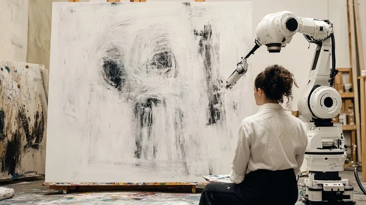 Robot Painting Canvas