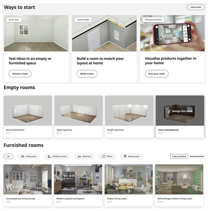 Infographie IKEA montrant comment l'entreprise utilise l'interaction client en ligne pour maximiser ses ventes.